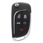 Key Zone Remote Car Key Housing Upgrade to suit Holden Barina, Cruze, Trax, VF Commodore & more - 5 Button - HU100 Blade