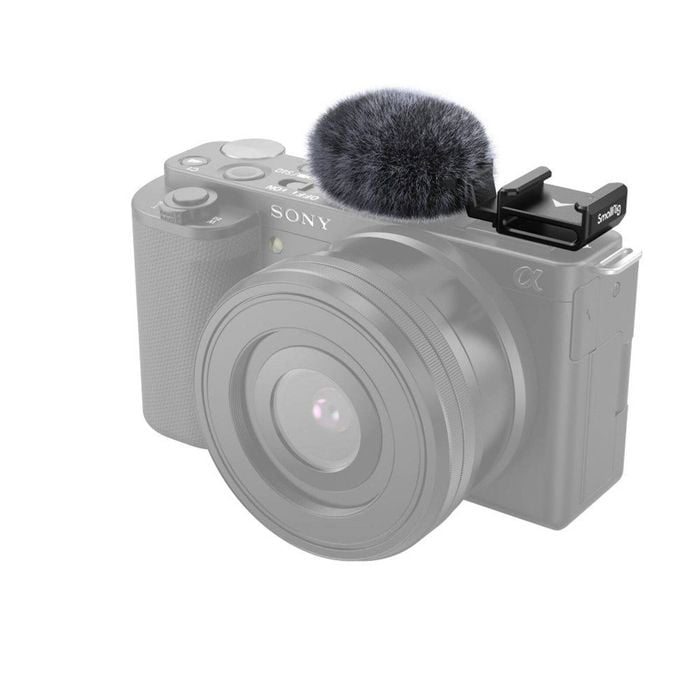 Smallrig Cold Shoe Adapter With Furry Windscreen For Sony Zv Series Cameras 3526