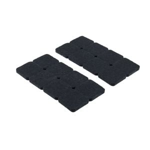 Surface Gard 25 x 25mm Black Round Floor Protection - 16 Pack