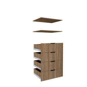 Lugna 4 Drawer, 2 Shelf Insert Kit Cove - Fits 750 x 580mm Cabinet Shell