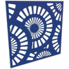 ProtectorAl 300-1200mm x 300-1200mm Dark Blue/Gloss White Sunburst Unframed Composite Deco Panel