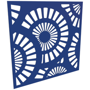 ProtectorAl 300-1200mm x 300-1200mm Dark Blue/Gloss White Sunburst Unframed Composite Deco Panel