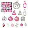 Catzon 60 Pcs Christmas Ornaments with Gnome Donuts Snowflakes for Xmas Party Decor-Set 5