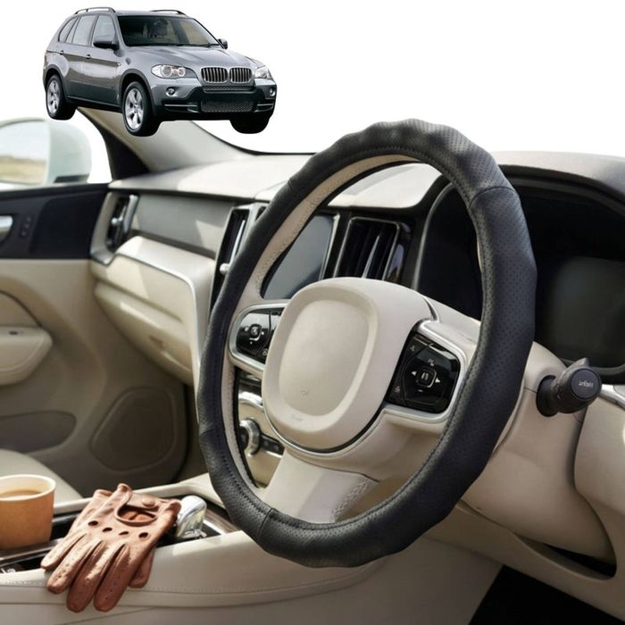 Australian Goose Steering Wheel Cover for BMW X5 2007 - 2013 (E70) Circle Black