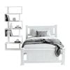Artiss King Single Bed Frame and Bookshelf White