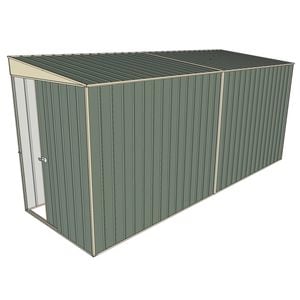 Build-a-Shed 1.5 x 4.5 x 2m Sliding Door Tunnel Shed without Side Doors - Green