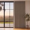 Cadence & Co. Byron Matte Velvet 100% Blockout S-Fold Curtain 485x280cm - Fits 280cm Track Oat