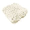 Maya Curly Long Hair Faux Fur Throw Rug 127 x 152 cm Cream