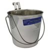 Zeez Stainless Steel Flat Sided Bucket Pail w/ Two Hooks 5.5L