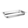 Nisbets Essentials Stainless Steel 1/1 Gastronorm Tray 65mm (3 Pack) Commercial Kitchen Storage Food Pan 9ltr Capacity Silver