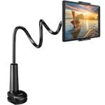 Adjustable Gooseneck Tablet Holder for Bed - Compatible with iPad, Galaxy, Kindle, Switch