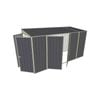 Build-a-Shed 1.5 x 3.7 x 2m Double Hinged Side Door Skillion Shed - Grey