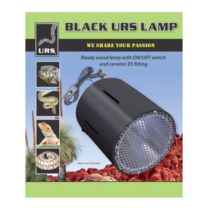 Urs Ceramic Es Fitting Reptile Vivarium Heat Lamp Black