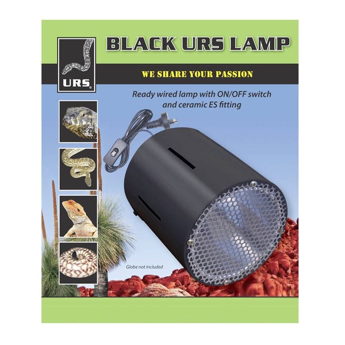 Urs Ceramic Es Fitting Reptile Vivarium Heat Lamp Black