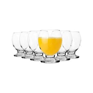 LAV Nectar Footed Tumbler Glasses - 280ml - Clear - Pack of 6