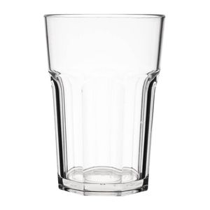 Olympia Kristallon Tumblers Orleans Polycarbonate 12 Pack 390ml Stackable Drinking Glasses