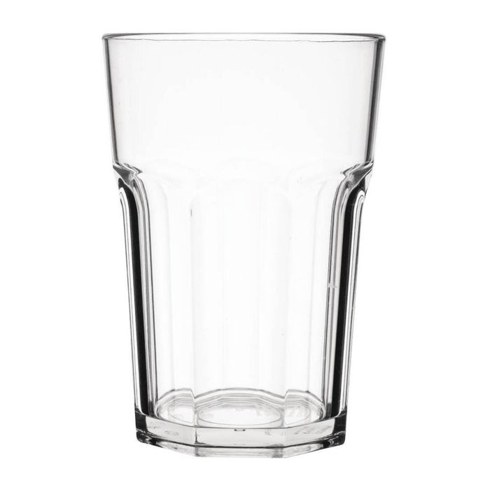 Olympia Kristallon Tumblers Orleans Polycarbonate 12 Pack 390ml Stackable Drinking Glasses