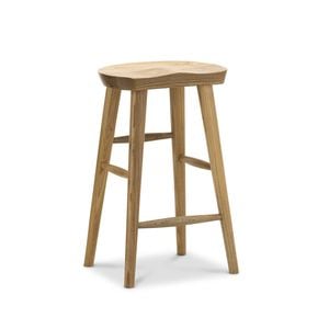 Kuni 65cm Natural Tractor Seat Solid Barstool