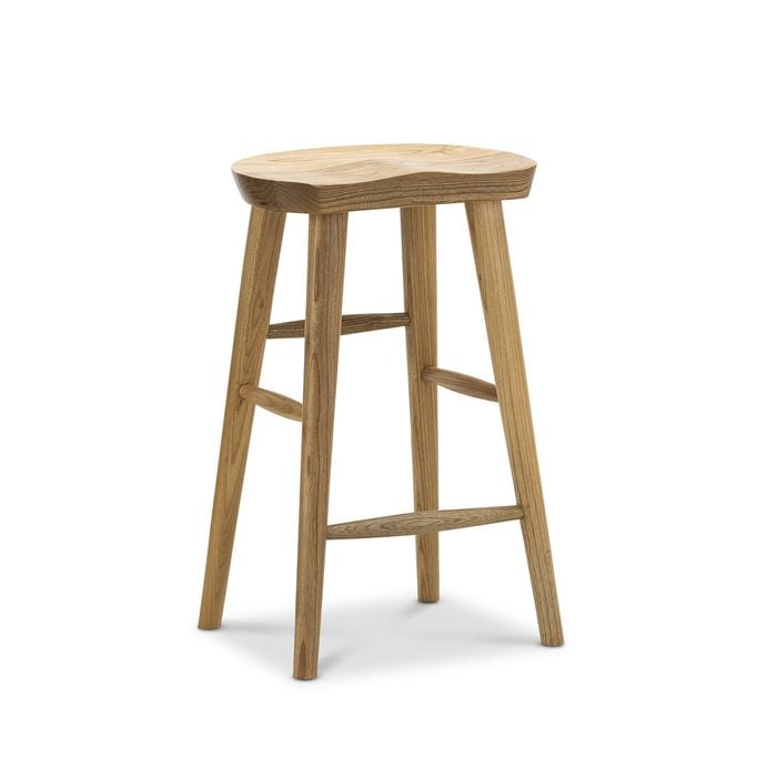 Kuni 65cm Natural Tractor Seat Solid Barstool