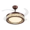 Windora Calista 42" Antique Bronze Crystal Chandelier DC Ceiling Fan w/ 3CCT LED Remote Control