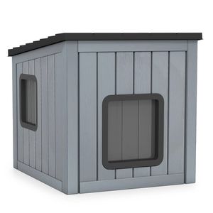 Costway Weatherproof Cat House Shelter Pet Kennel Small Dog Rabbit
