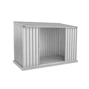 Absco Sheds 3.0 x 1.52 x 2.08m Zincalume Ezislider Double Sliding Door Garden Shed
