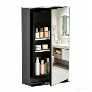 YOPOWER Bathroom Mirror Cabinet with Cooling 8-15°C Skincare Fridge