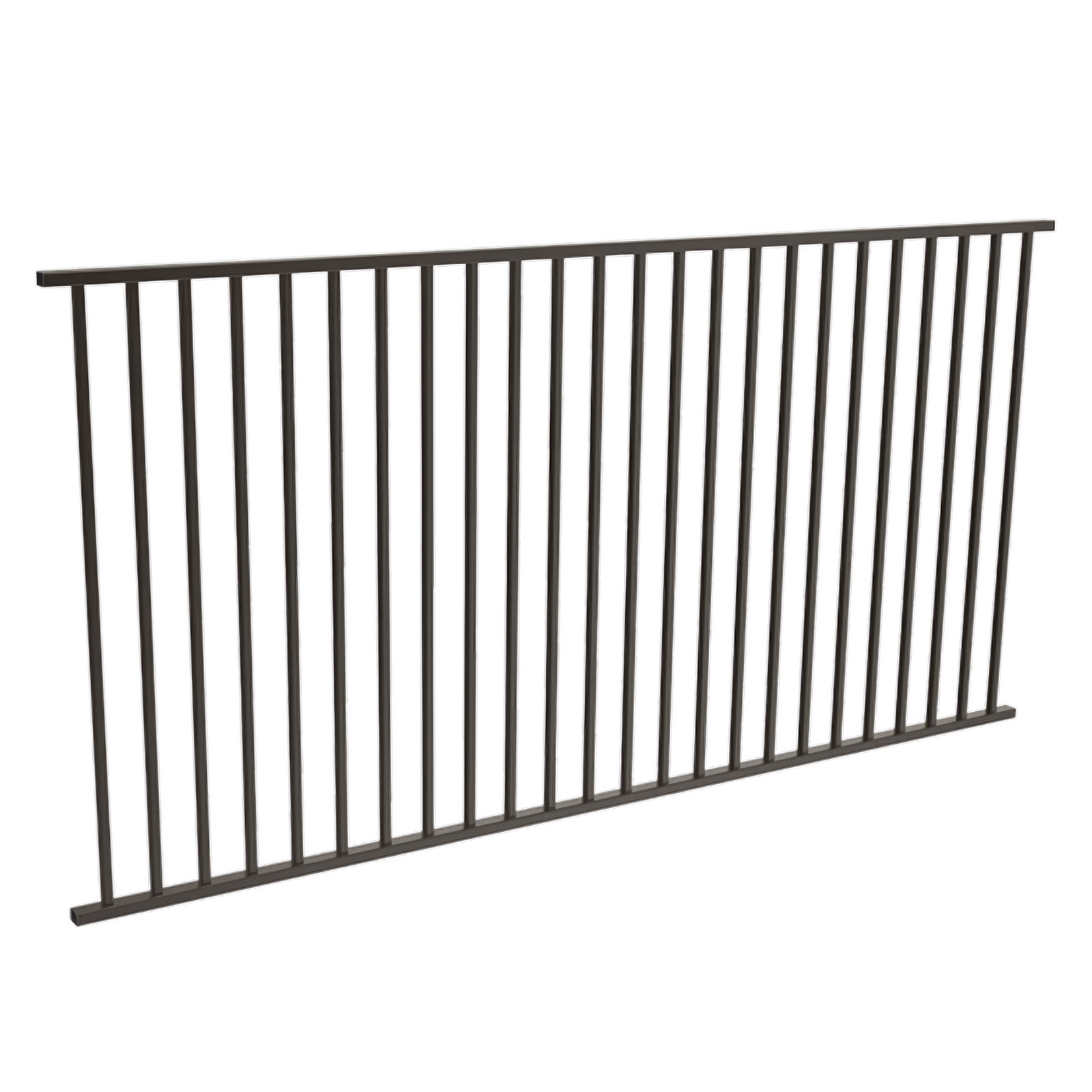ProtectorAl 2400 x 1200mm Black Aluminium Flat Top Pool Fence Panel with Square Picket