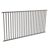 ProtectorAl 2400 x 1200mm Black Aluminium Flat Top Pool Fence Panel with Square Picket