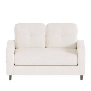 Ufurniture 2-Seater Sofa 132cm Loveseat Sofa Small Couch for Living Room Small Spaces Apartments Beige