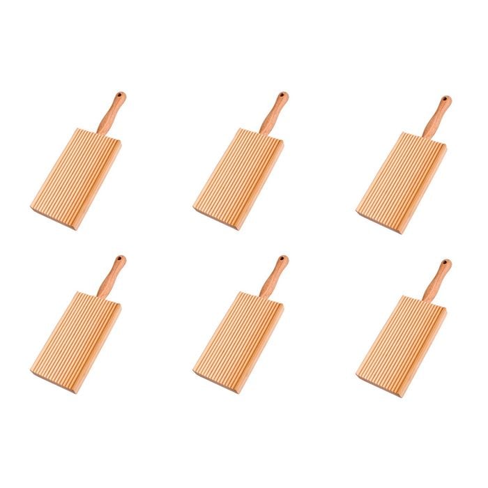 6PK Al Dente Gnocchi Board Rubberwood Home Kitchen Cooking