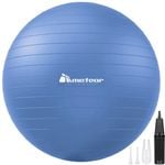 METEOR Blue 75-85cm Yoga Ball with Pump