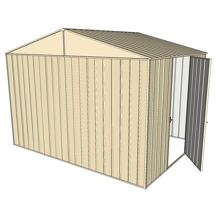 Build-a-Shed 3.0 x 2.3 x 2.3m Gable Single Hinged Side Door Shed - Cream