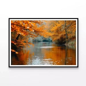 View of River with Trees  Print 100% Australian Made 120x90cm  (Poster)