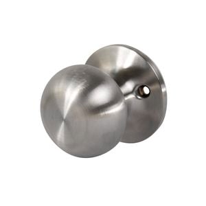 Lockwood Satin Stainless Steel Symmetry Manor Dummy Knobset