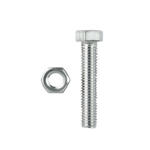 Pinnacle M4 x 40mm Stainless Steel Hex Head Bolts And Nuts - 6 Pack