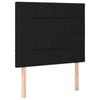 vidaXL 2x Headboards Black 80x5x78/88 cm Fabric Bedroom Bed Header Bedhead