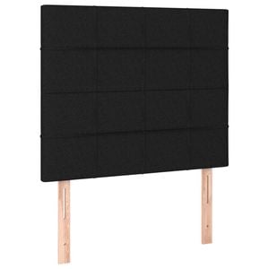 vidaXL 2x Headboards Black 80x5x78/88 cm Fabric Bedroom Bed Header Bedhead