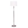 Cla Lighting Cristallo Interior Drum Shade Floor Lamp With Chrome Rod And Crystal Highlight