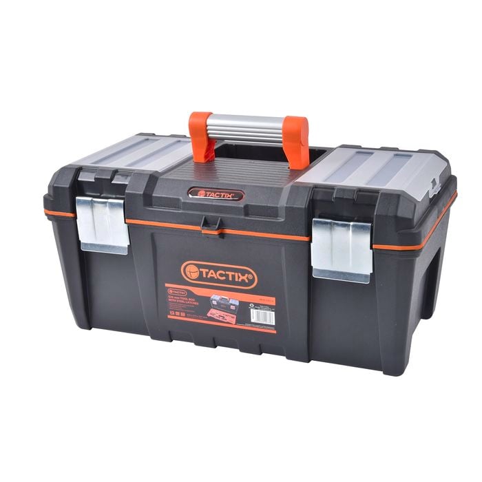 Tactix 535mm Tool Box With Aluminium Handle And Steel Latches