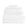 5pc Renee Taylor Cambridge 650GSM Textured Bath/Hand/Face Towel Mat Set Snow
