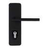 Gainsborough Black Matte Trilock Cove Lianna Double Cylinder Entrance Lever Set