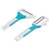 2pc Stainless Steel Fruit & Vegetable Peeler Set - Blue