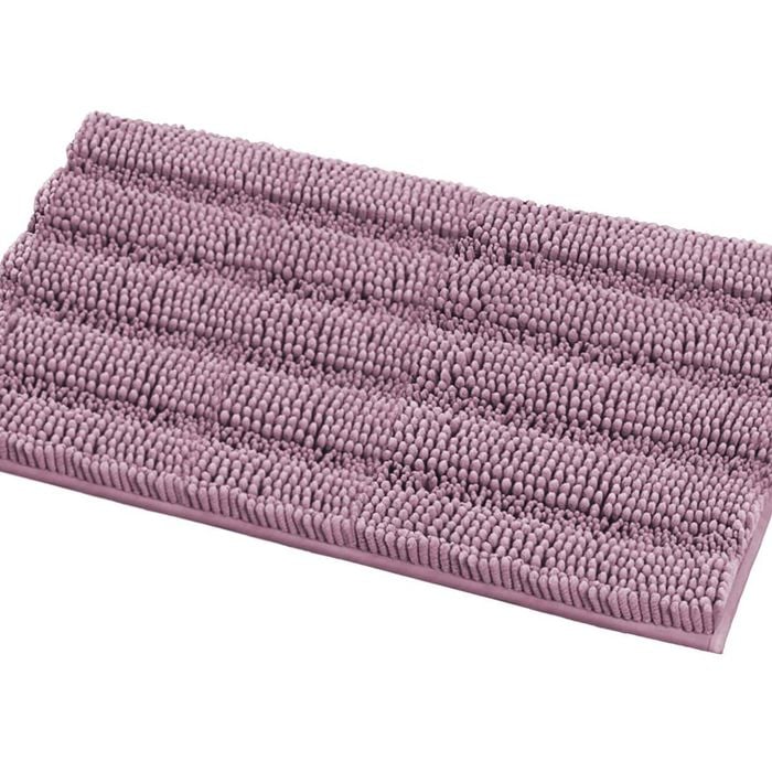 Smarcute 1 Piece - 50cm x 81cm Non-slip Thick Soft Chenille Bath Mat Rug Mauve