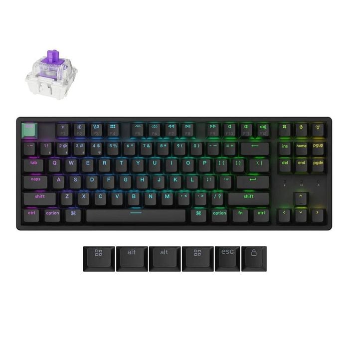 Keychron K8 He Magnetic Tkl Keyboard (black) (gateron Nebula Switch)