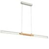 Telbix Thorin Contemporary Pendant Hanging Lamp Light Metal Wood White Oak Sand