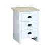 Ari Modern Bedside Nightstand Table Drawers- Oak & White