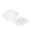 SOGA 1/6 GN Polycarbonate Food Pan 65mm Clear 2 Pack with Lids