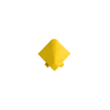 Dream Garages Australia Interlocking Garage Floor Tile Corner - Yellow - 1 Piece