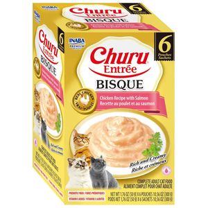 Inaba Churu Entree Bisque Chicken with Salmon Wet Cat Food 6 x 50g